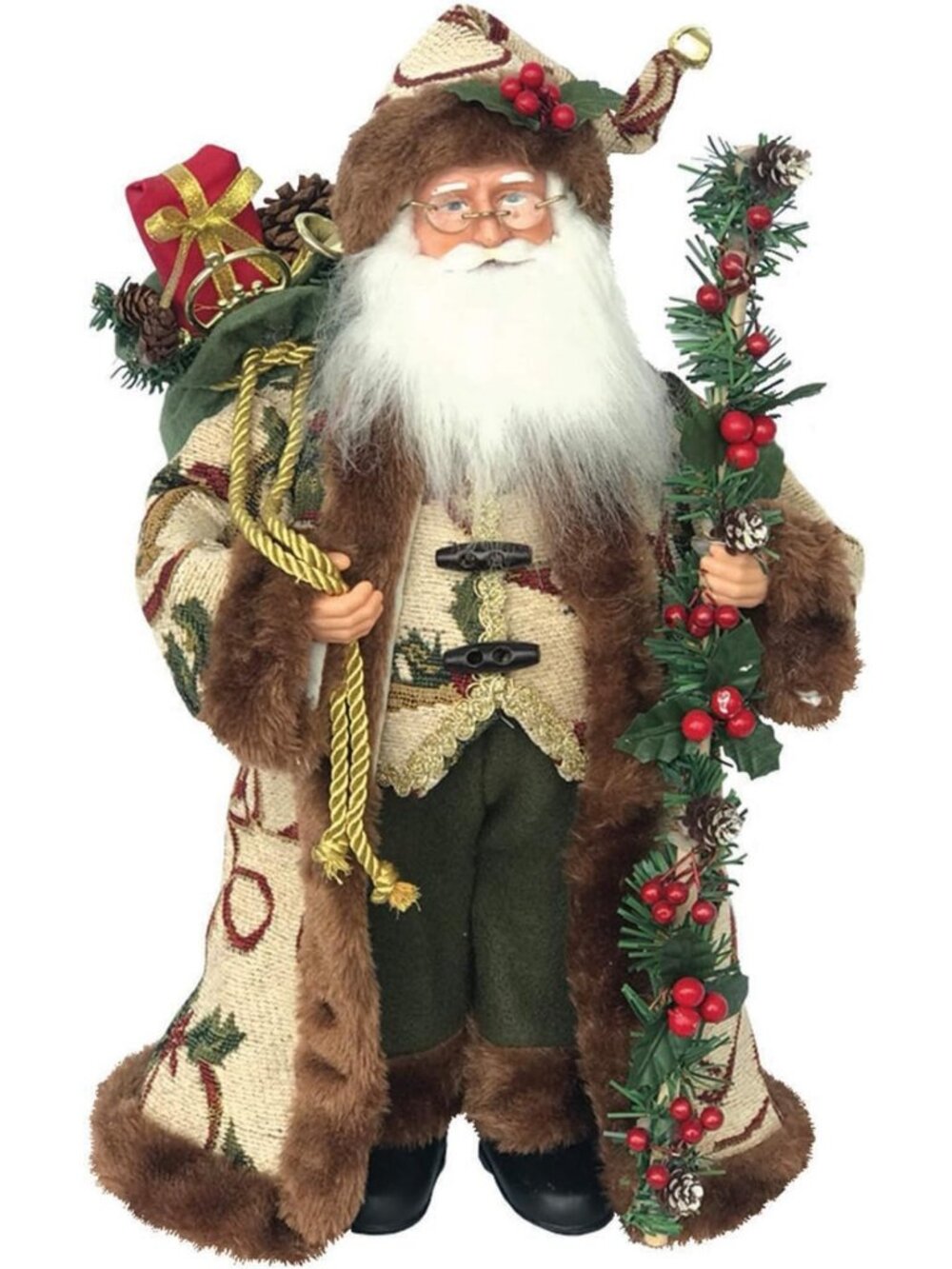 15-Inch Holly Claus Doll - Festive Holiday Decor, Collectible Christmas Figure